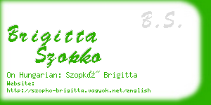 brigitta szopko business card